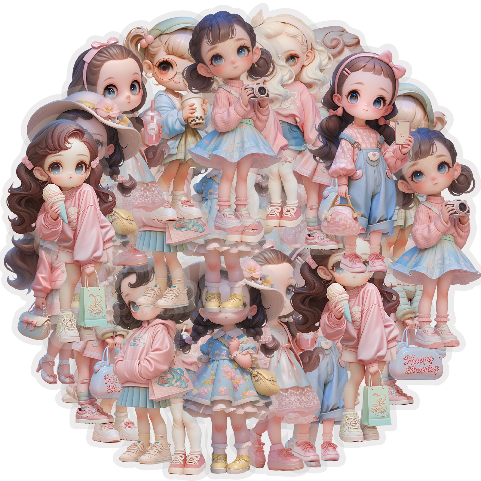 Laptop Accessories For Girls - Etori Life 10Pcs Sweet Macaron Street