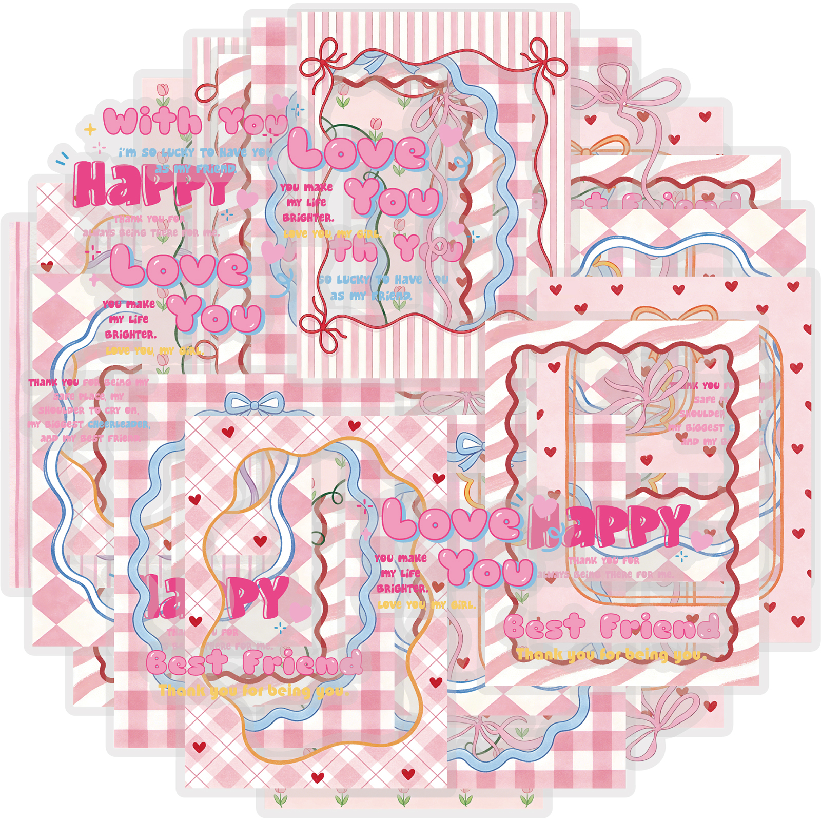 Laptop Accessories For Girls - Etori Life Pink-Toned Sweet Border Journal