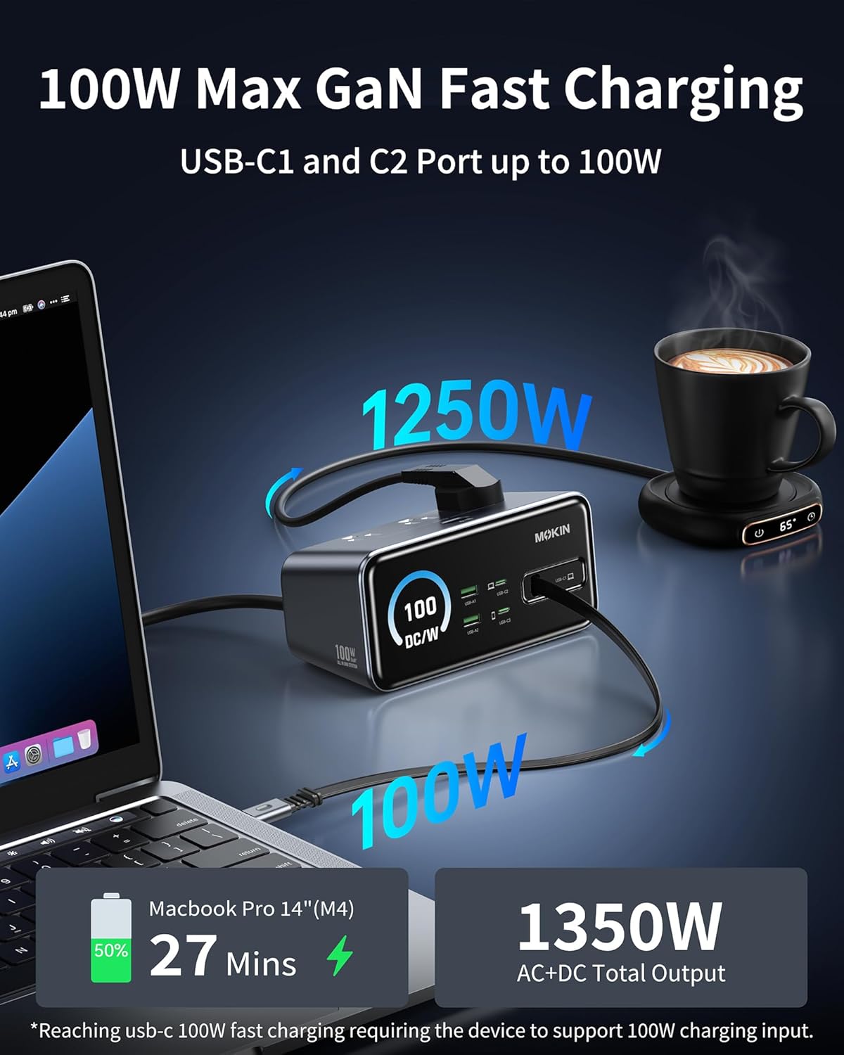 8-in-1 Charging Station: 3 USB - Laptop Accessories Images reseña y precio