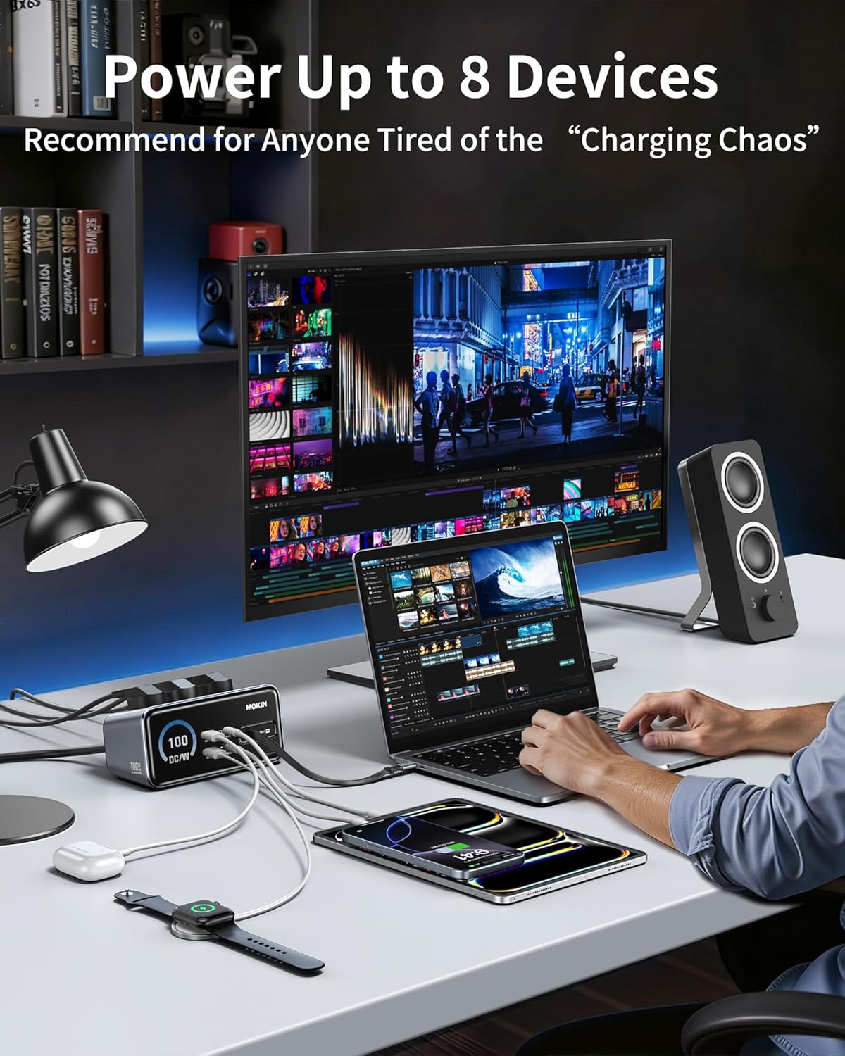 8-in-1 Charging Station: 3 USB - Laptop Accessories Images reseña y precio