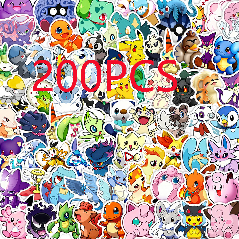 100/200pcs Pokemon Anime Stick - Laptop Accessories Gifts reseña y precio