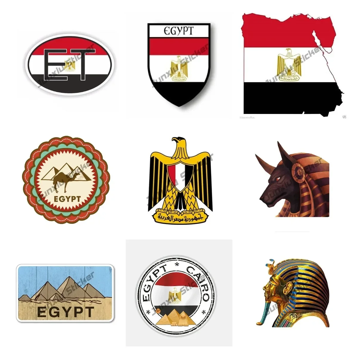 Egypt Flag Decal Sticker Egypt - Laptop Accessories Egypt reseña y precio