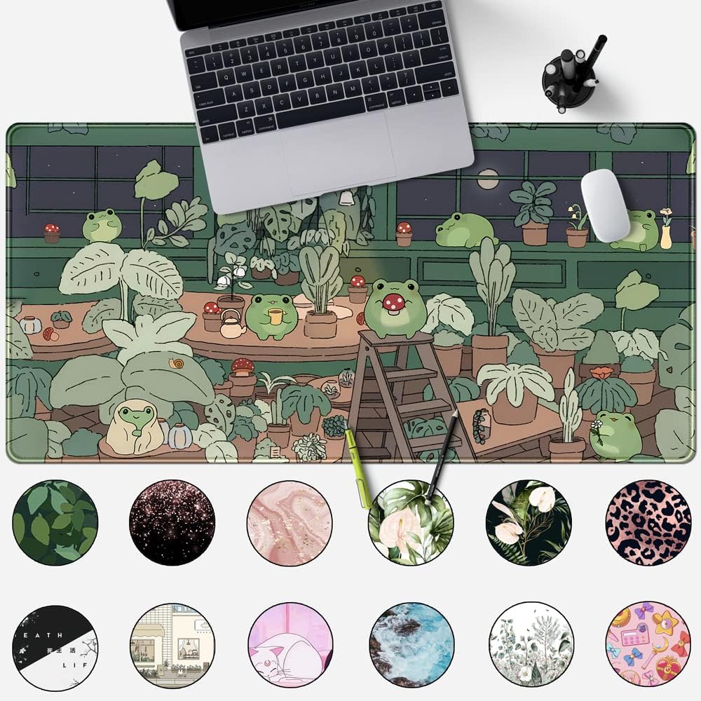 Cute Frog Mouse Pad Desk Mat,  - Laptop Accessories Images reseña y precio
