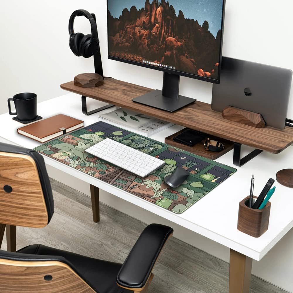 Cute Frog Mouse Pad Desk Mat,  - Laptop Accessories Images reseña y precio