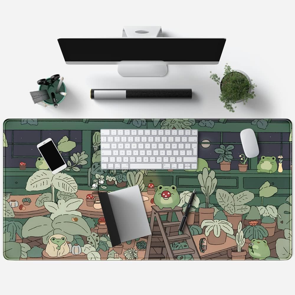 Cute Frog Mouse Pad Desk Mat,  - Laptop Accessories Images reseña y precio