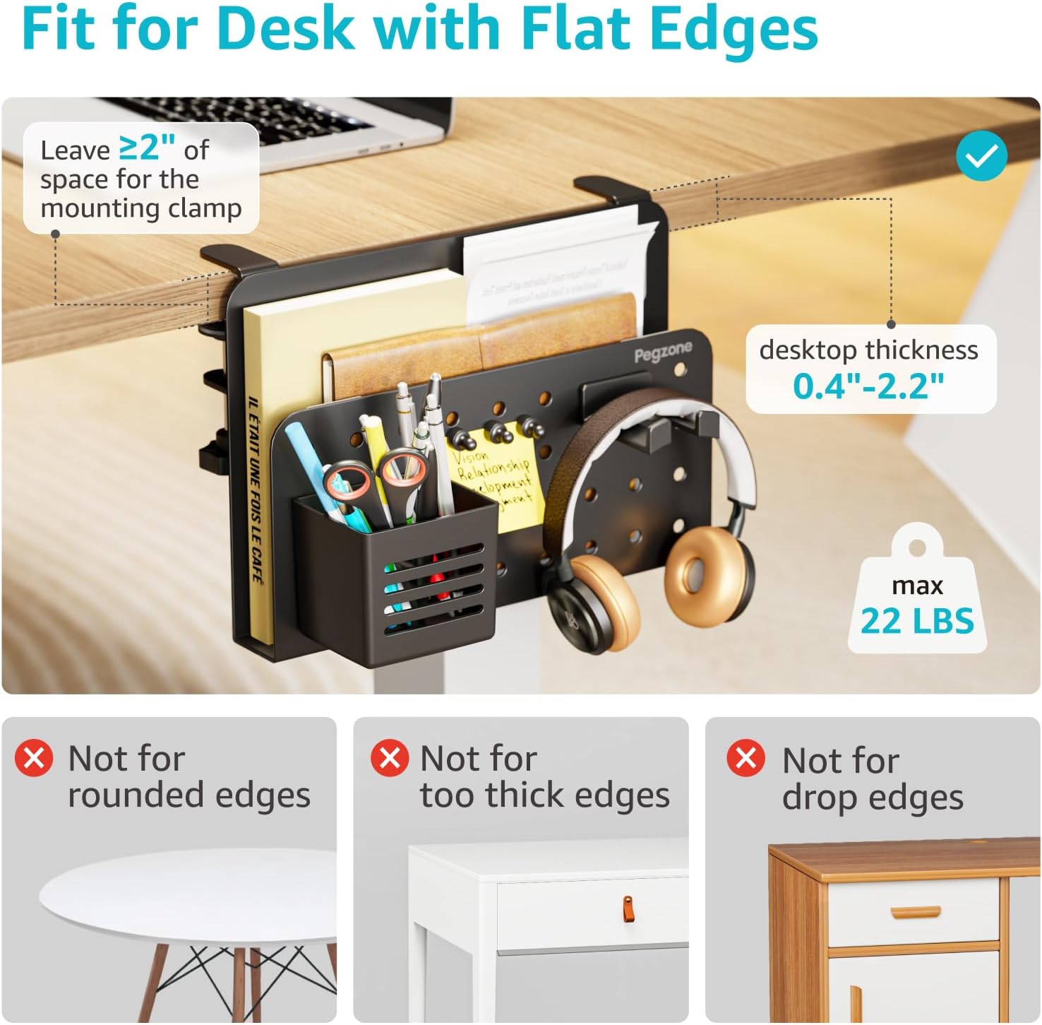 Desk Side Storage Organizer, N - Laptop Accessories Images reseña y precio