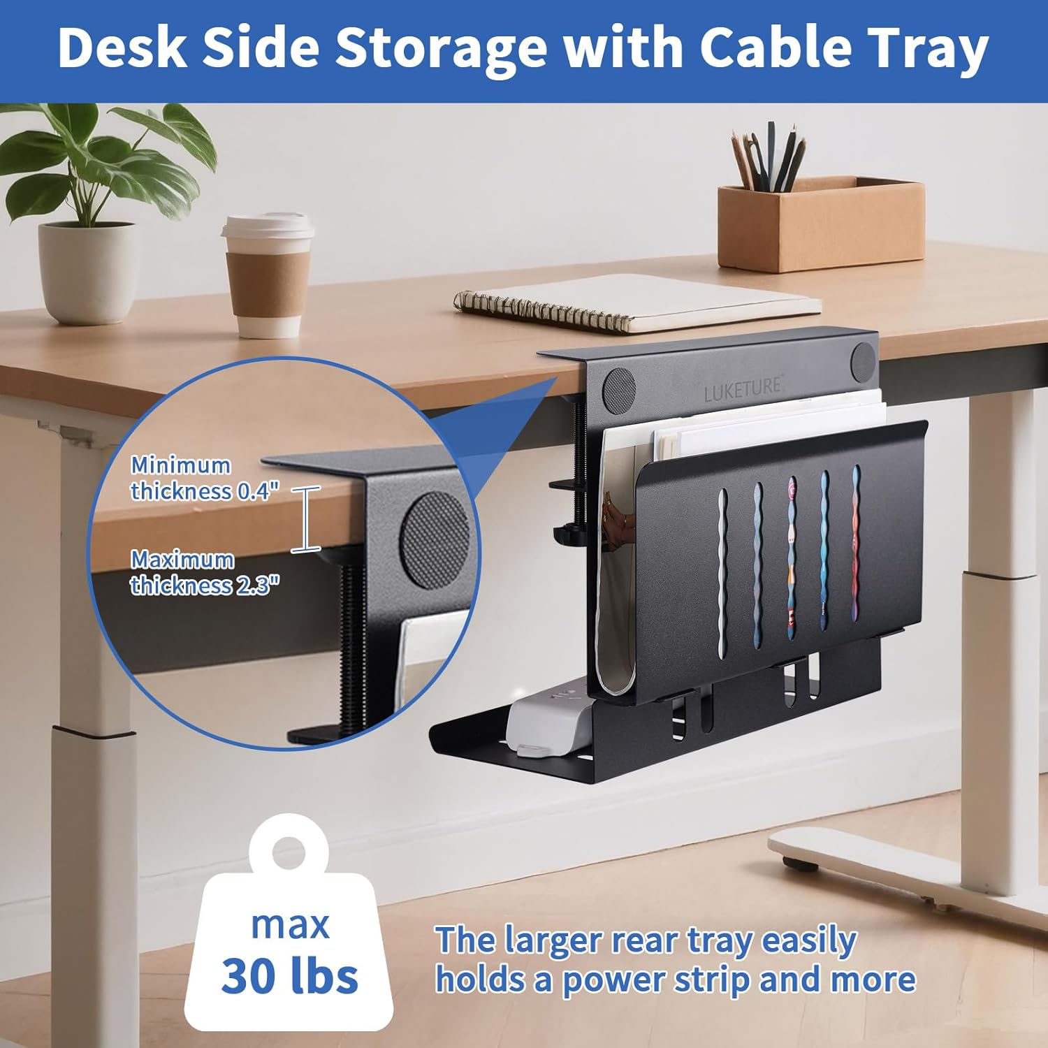 Desk Side Laptop Holder with C - Laptop Accessories Images reseña y precio