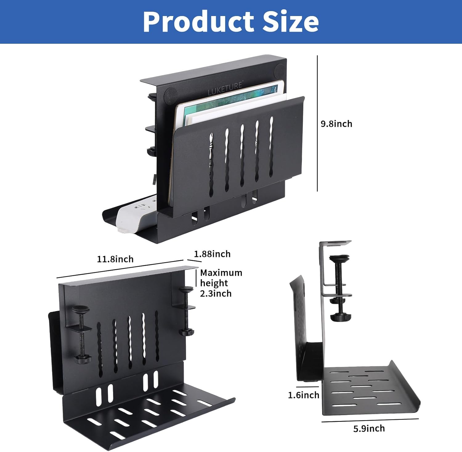 Desk Side Laptop Holder with C - Laptop Accessories Images reseña y precio