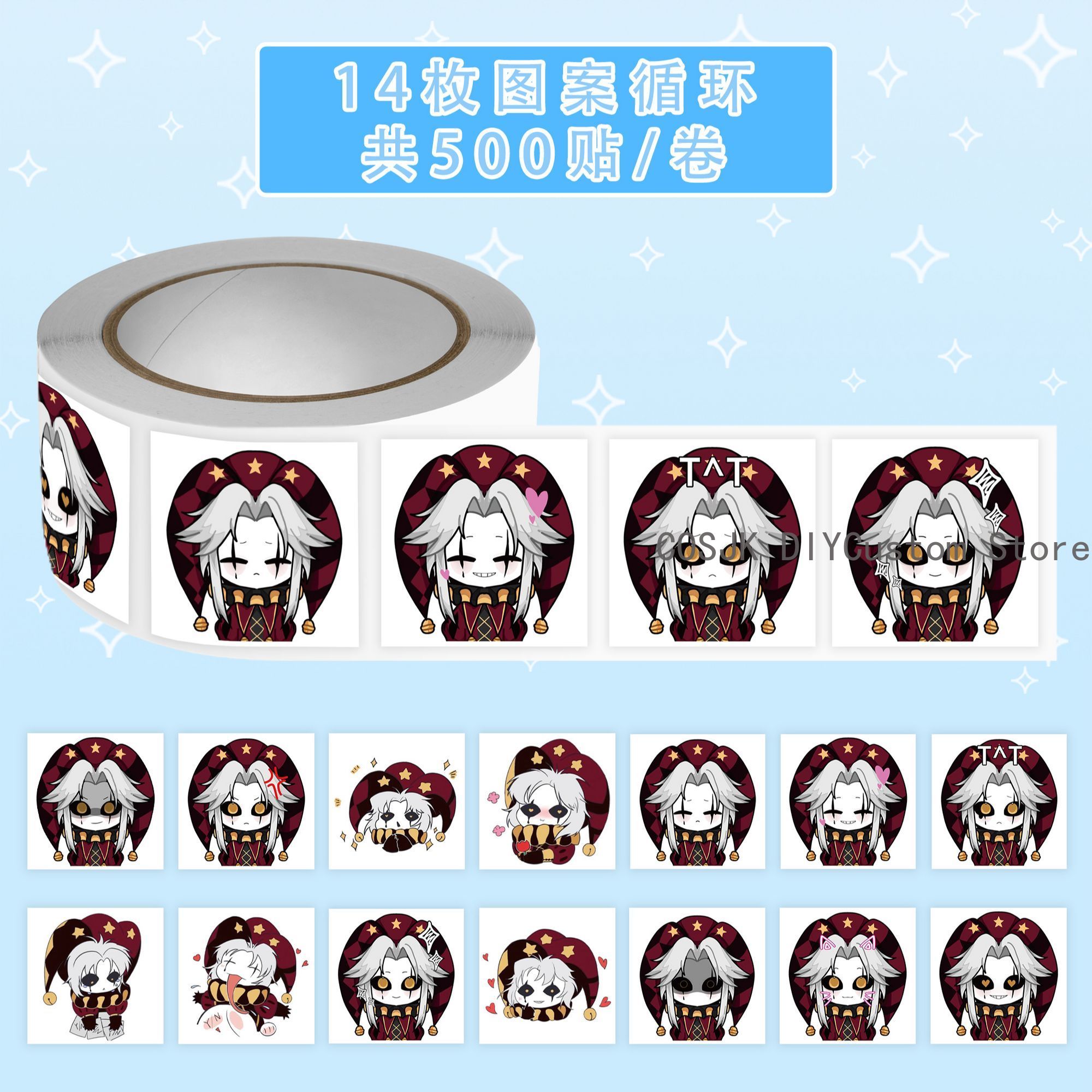 500Pc/Roll Anime Pierrot The F - Laptop Accessories Gifts reseña y precio