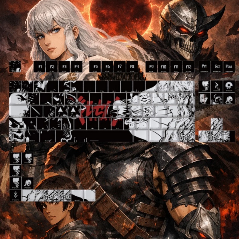 BERSERK Theme Anime Keycap 98  - Laptop Accessories Gifts reseña y precio